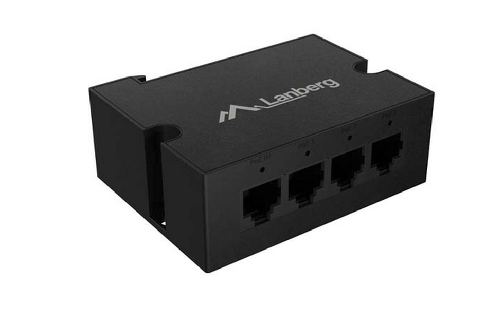 Lanberg POE Extender DIN‑GE4‑BT‑90W 1‑In 3‑Out Gigabit Ethernet 90W