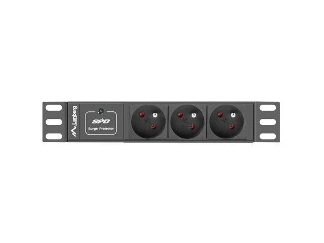 Power supply Lanberg (PDU) 101U 10A 3X 230V PL 2M, black C14