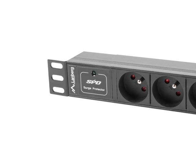 Power supply Lanberg (PDU) 101U 10A 3X 230V PL 2M, black C14