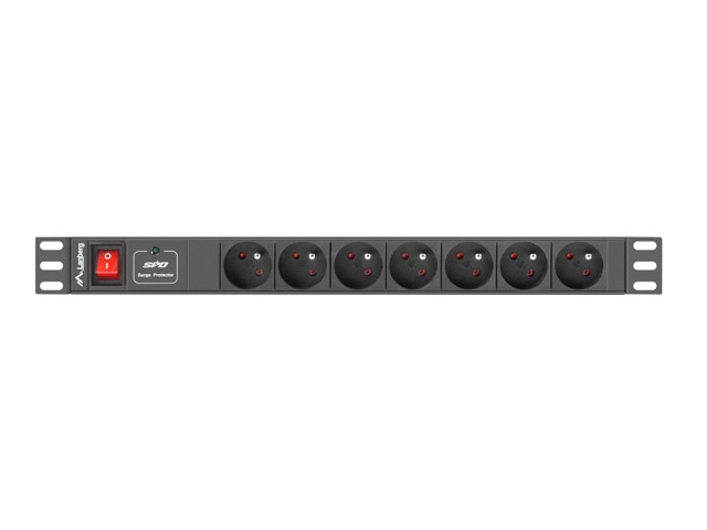 Електрически филтър Lanberg power distribution unit (PDU) 191U 16A 7 SOCKETS 2M, black
