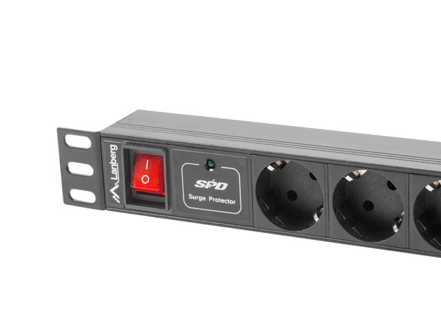 Електрически филтър Lanberg (PDU) 191U 16A 2M, black