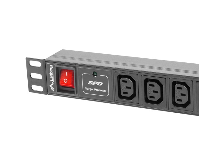 Lanberg power distribution unit (PDU) 191U 10A 10 SOCKETS 2M, black
