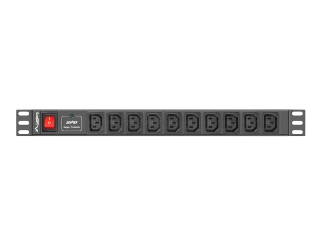 Lanberg power distribution unit (PDU) 191U 10A 10 SOCKETS 2M, black