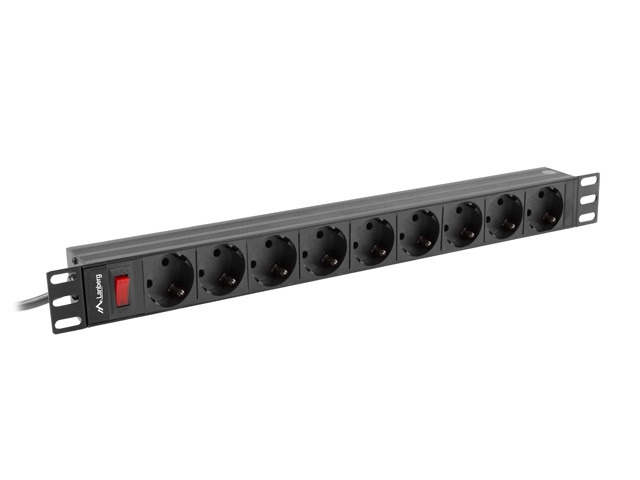 Електрически филтър Lanberg 19 1U 16A 9xSchuko