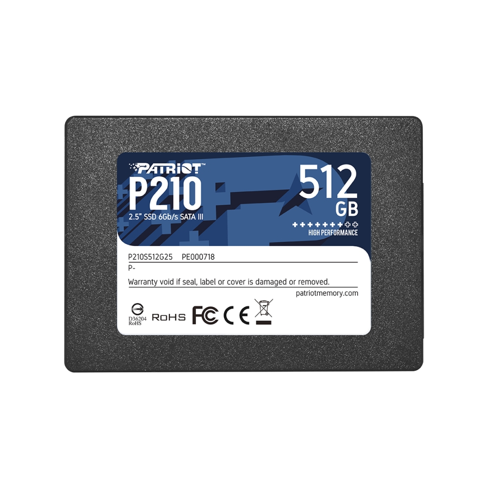 Вътрешен SSD Patriot P210 512GB SATA3 2.5