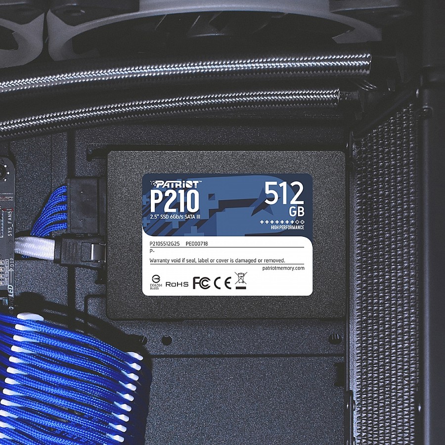 Вътрешен SSD Patriot P210 512GB SATA3 2.5