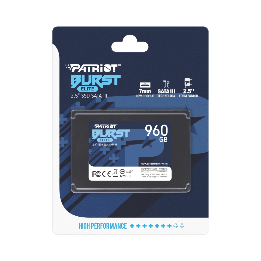 Internal ssd patriot burst elite 960gb sata3 2.5