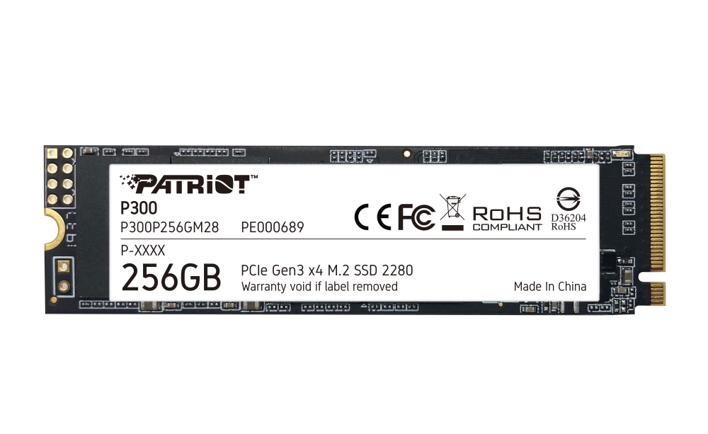 Вътрешен SSD Patriot P300 256GB M.2 2280 PCIE