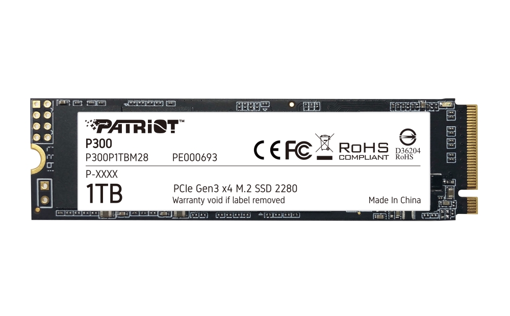 Вътрешно SSD Patriot P300 1TB M.2 2280 PCIE