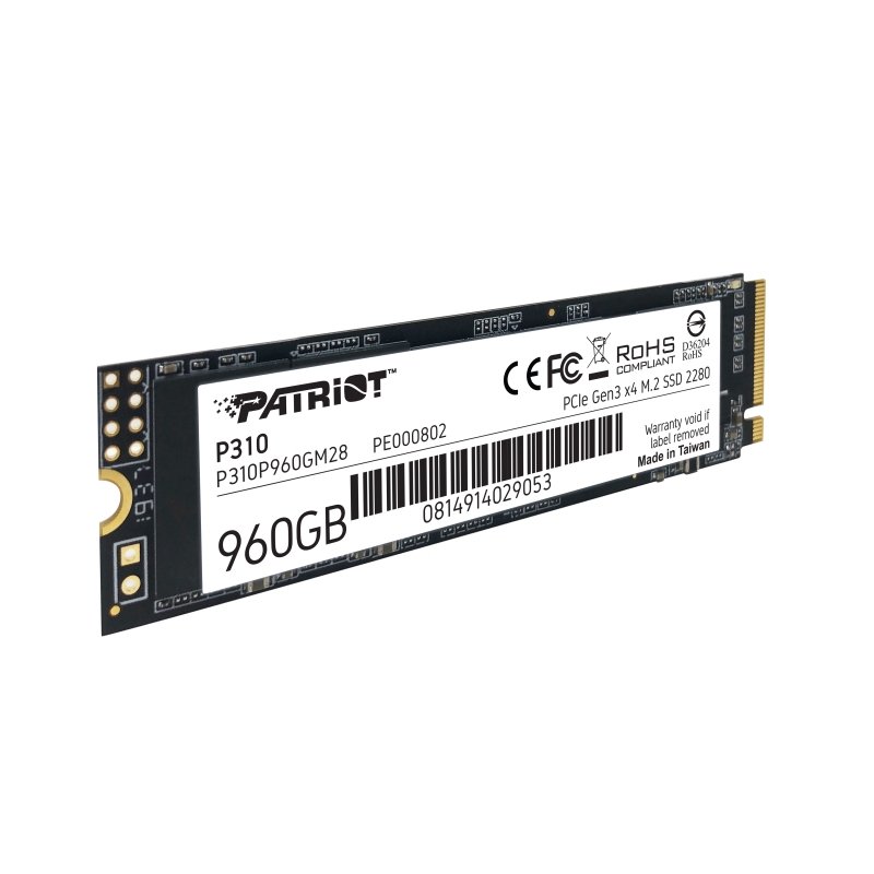 Вътрешно SSD Patriot P310 960GB M.2 2280 PCIE