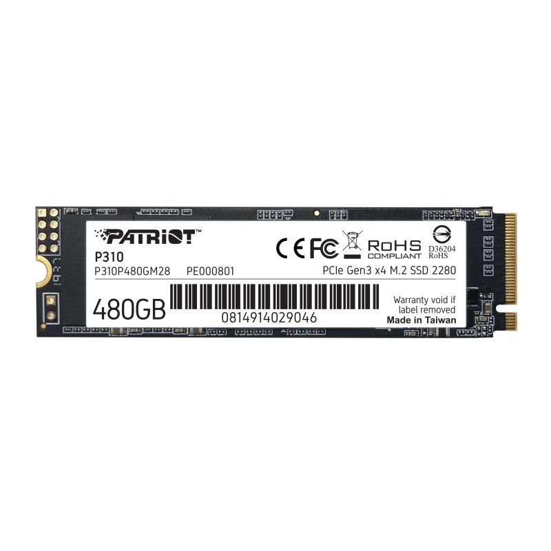 Вътрешно SSD Patriot P310 480GB M.2 2280 PCIE