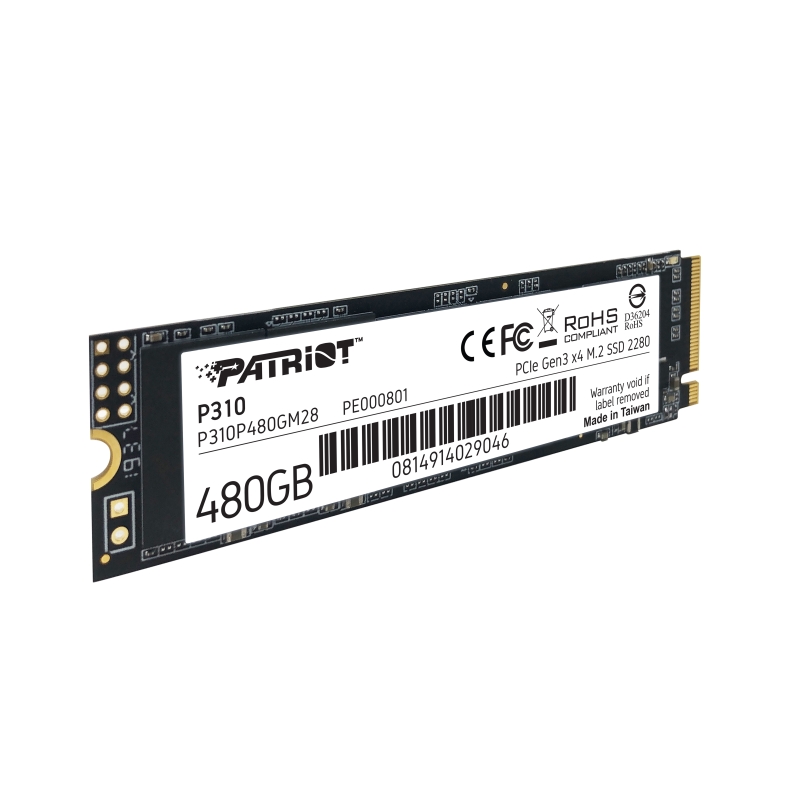 Вътрешно SSD Patriot P310 480GB M.2 2280 PCIE