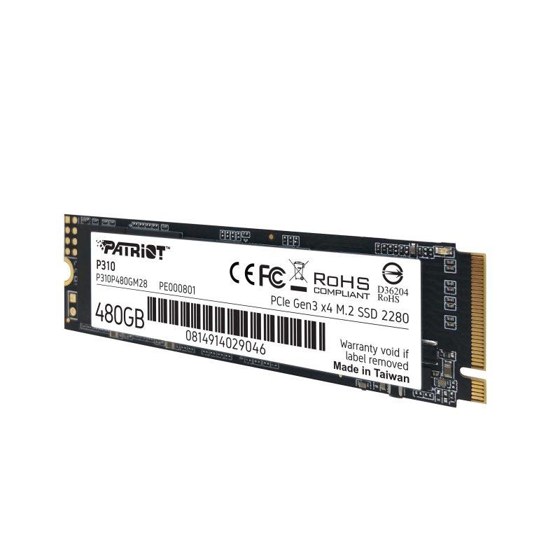 Вътрешно SSD Patriot P310 480GB M.2 2280 PCIE