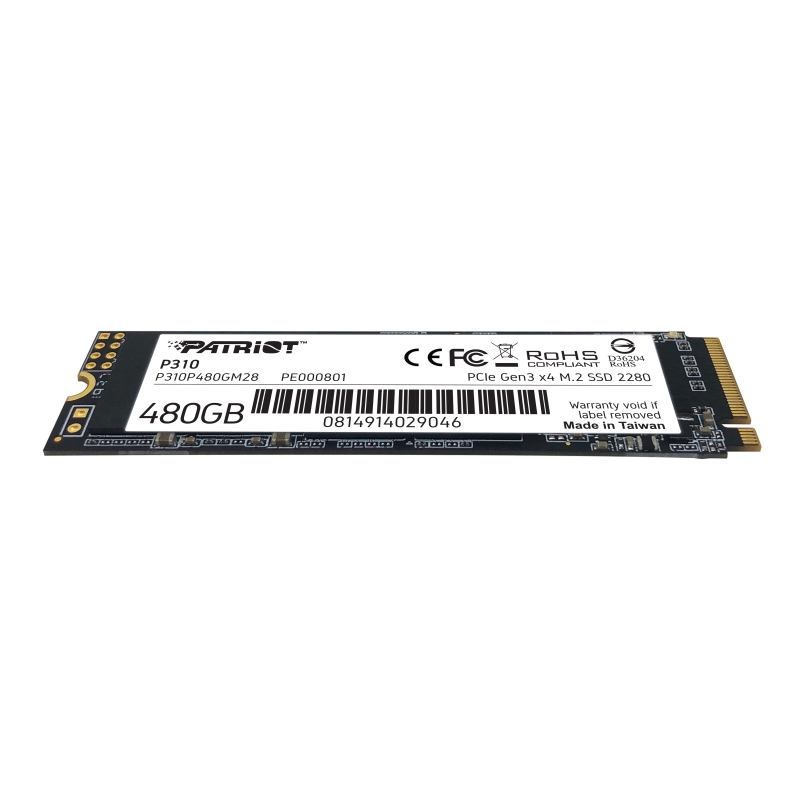Вътрешно SSD Patriot P310 480GB M.2 2280 PCIE