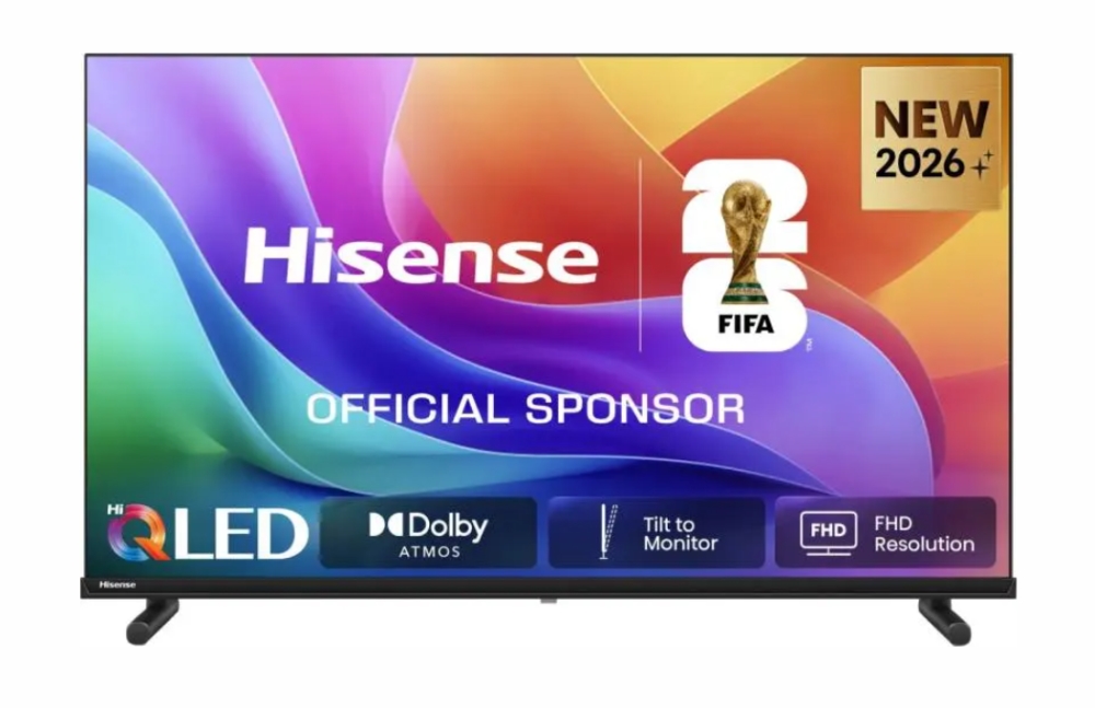 Телевизор Hisense 32 A5S, Full HD QLED, Quantum Dot, HDR, Dolby Audio, Smart TV, Wi‑Fi, 2x HDMI, 2x USB, DVB‑T2/C/S2, черен