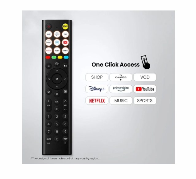 Телевизор Hisense 32 A4S, HD, DLED, DTS Virtual X, Smart TV VIDAA U7, Wi‑Fi, BT, 2x HDMI, 2x USB, DVB‑T2/C/S2, черен