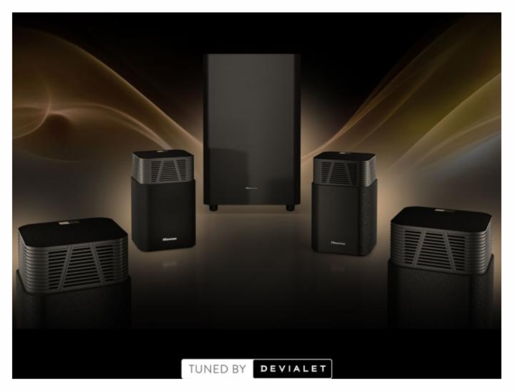 Колонки Hisense HT Saturn 4.1.2Ch Soundbar субуфер 720W Dolby Atmos DTS:X Quad speaker черни