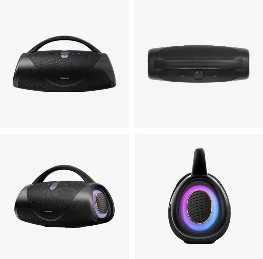 Hisense VoyageBoom Bluetooth speaker, 360W, up to 24 h, IP67, power bank, bass boost, black