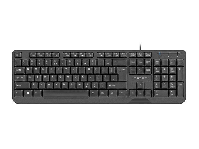 Клавиатура Natec Keyboard Trout US Layout Slim Black