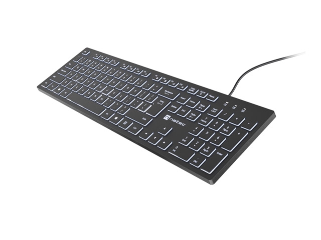 Natec Keyboard Herring Glow US White Backlight