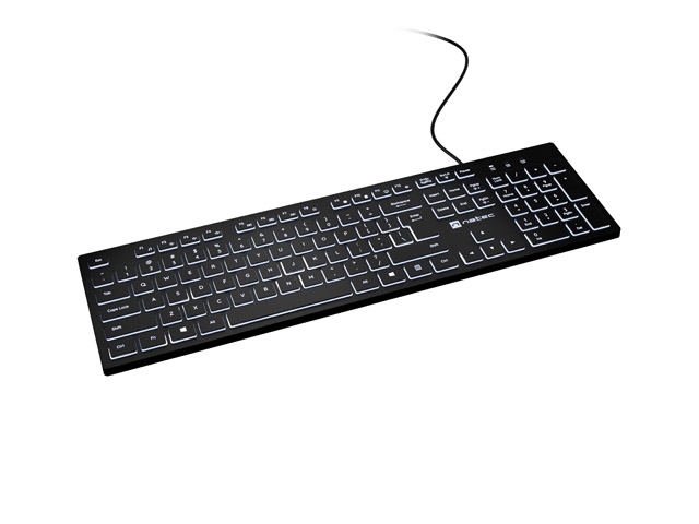 Natec Keyboard Herring Glow US White Backlight