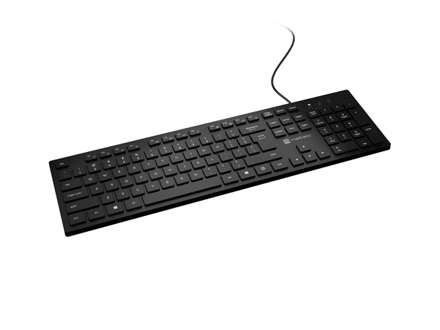 Natec Keyboard Herring Glow US Black Slim