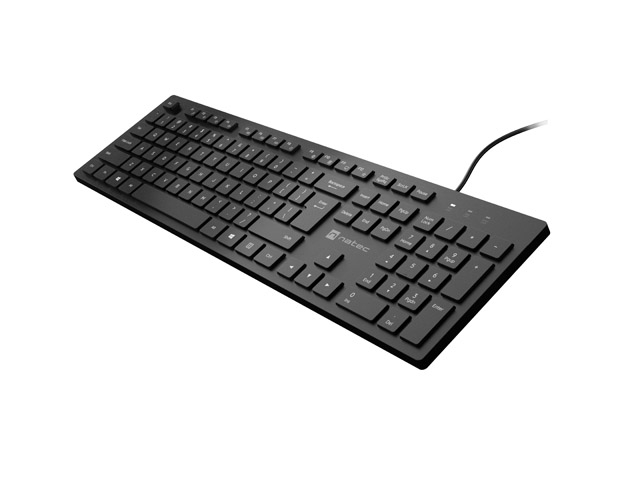 Natec Keyboard Herring Glow US Black Slim