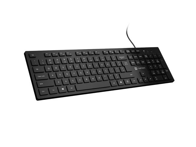 Natec Keyboard Herring Glow US Black Slim