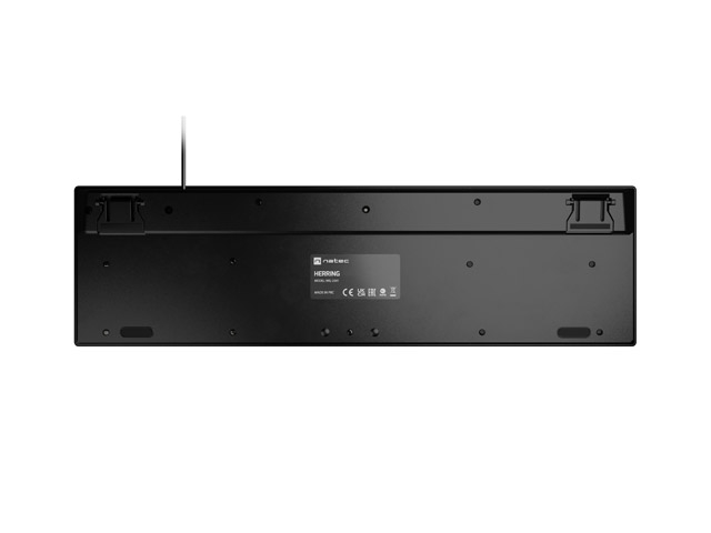 Natec Keyboard Herring Glow US Black Slim