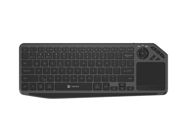 Natec Turbot 2 US Wireless Keyboard BT 2.4GHz with Touchpad Smart TV Black‑Gray