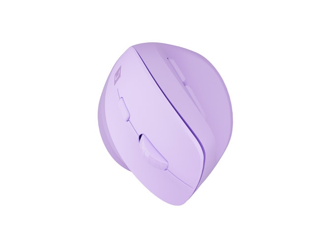 Wirelss mouse Natec Vertical Mouse Crake 2, 2400DPI Bluetooth 5.2 + 2.4 GHz Pure Lavender