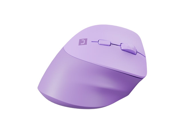 Wirelss mouse Natec Vertical Mouse Crake 2, 2400DPI Bluetooth 5.2 + 2.4 GHz Pure Lavender
