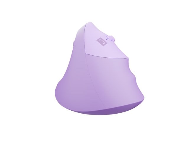 Wirelss mouse Natec Vertical Mouse Crake 2, 2400DPI Bluetooth 5.2 + 2.4 GHz Pure Lavender