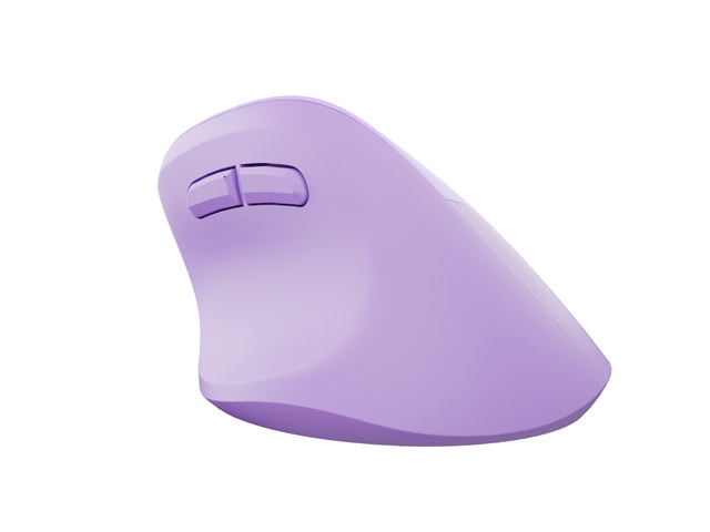 Wirelss mouse Natec Vertical Mouse Crake 2, 2400DPI Bluetooth 5.2 + 2.4 GHz Pure Lavender