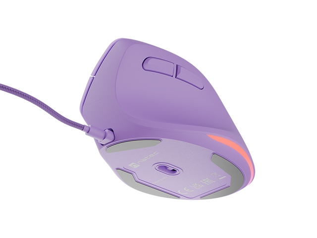 Mouse Natec Vertical Mouse Crake 2 Pro Optical12800DPI Pure Lavender