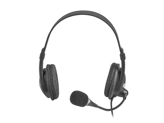 Слушалки Natec Headset Drone + Microphone Black