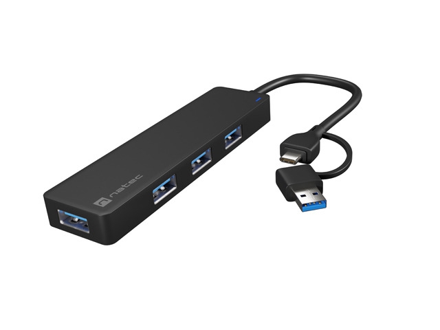 USB hub Natec Hub Mayfly USB-C 3.0 4 Port + USB-A