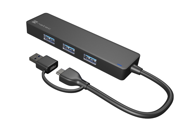 USB hub Natec Hub Mayfly USB-C 3.0 4 Port + USB-A
