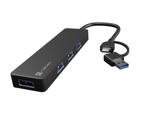 USB hub Natec Hub Mayfly USB-C 3.0 4 Port + USB-A