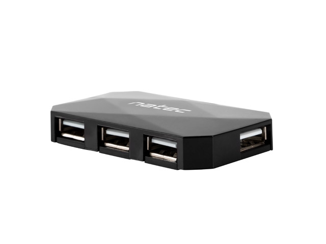 USB hub Natec HUB Locust USB 2.0 4-Port Black