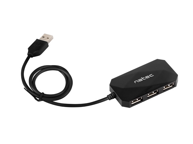 USB hub Natec HUB Locust USB 2.0 4-Port Black