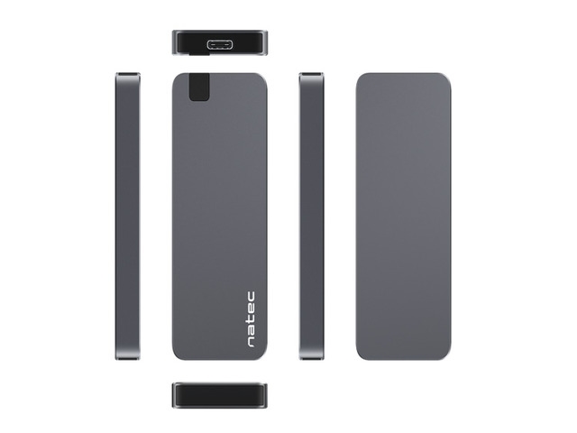 Кутия за твърд диск Natec EXTERNAL SSD ENCLOSURE RHINO M.2 NVME USB-C 3.1 GEN 2 ALUMINIUM