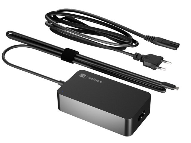 Универсално зарядно Natec Laptop-Tablet-SP Charger Grayling USB-C 65W