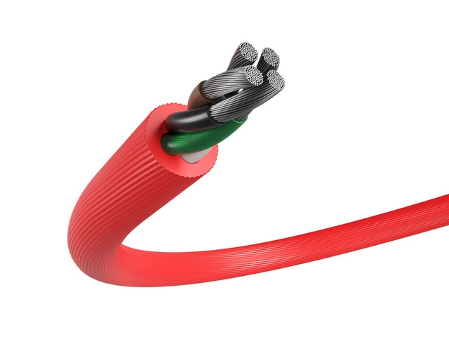 Cable Natec USB-C(M) -> USB-A (M) 2.0 m. Angled left/right Red