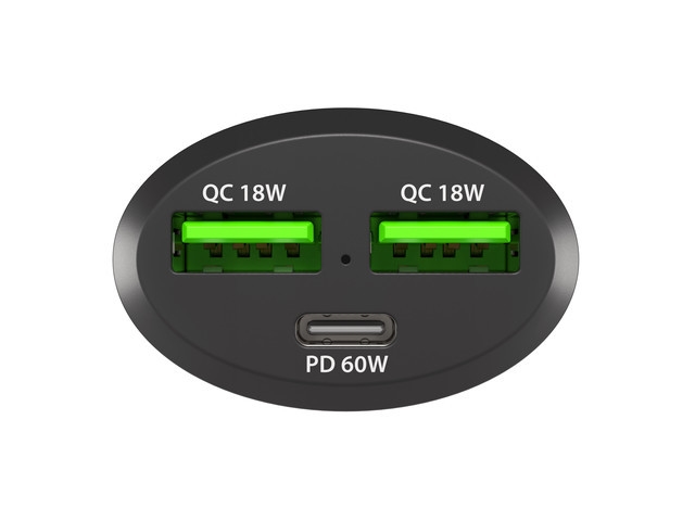 Natec Coney 2xUSB, 1xUSB-C Quick charger 84W Black