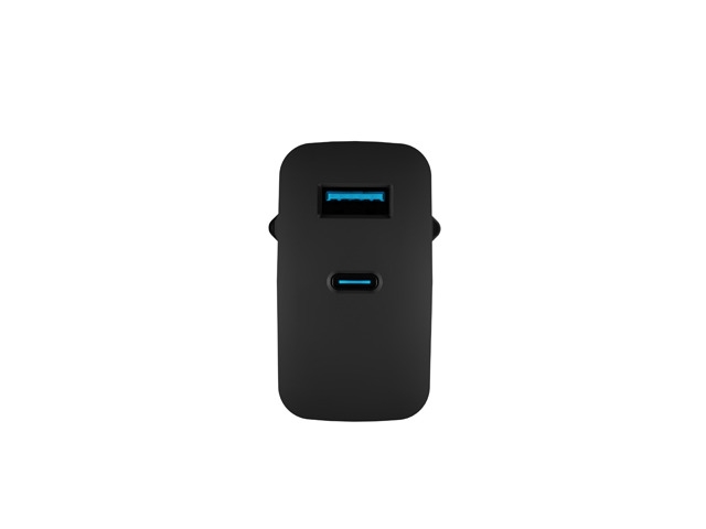 Адаптер Natec Ribera Gan 1X USB-A + 1X USB-C 65W, Black
