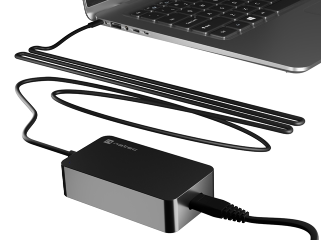 Зарядно Natec Grayling GAN USB‑C 65W за лаптопи таблети телефони