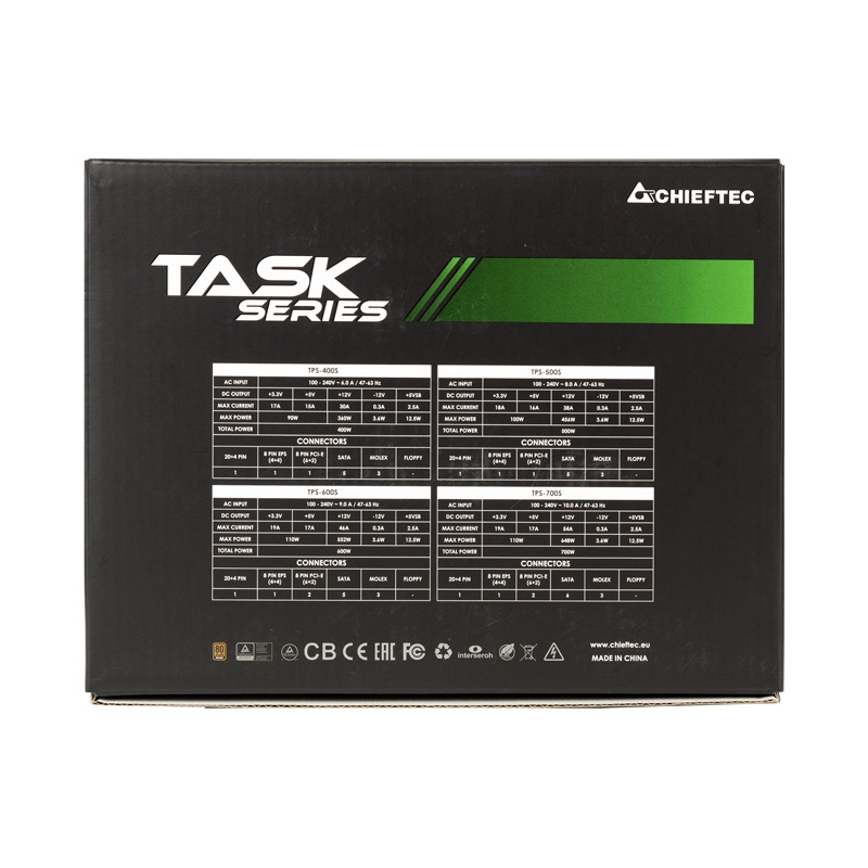 Захранване Chieftec Task TPS-500S, 500W retail