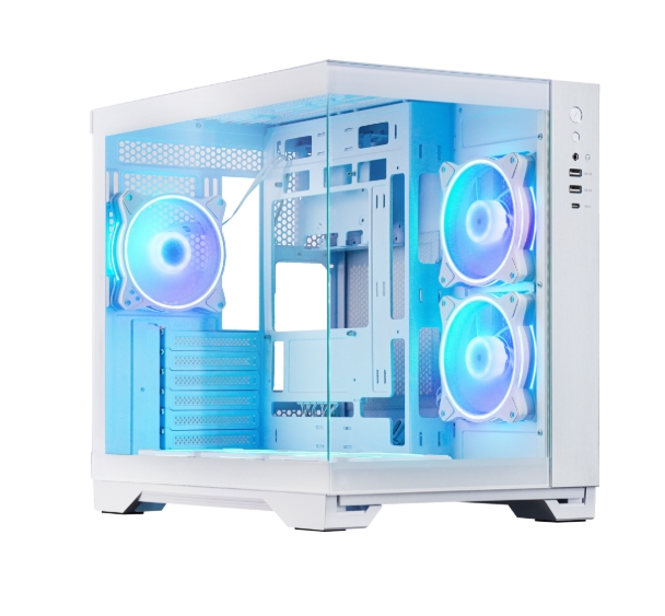 Computer case Chieftec Visio White + Chieftec Iceberg 240 RGB White liquid cooler + Chieftec Vega 850W ATX 3.1 White power supply