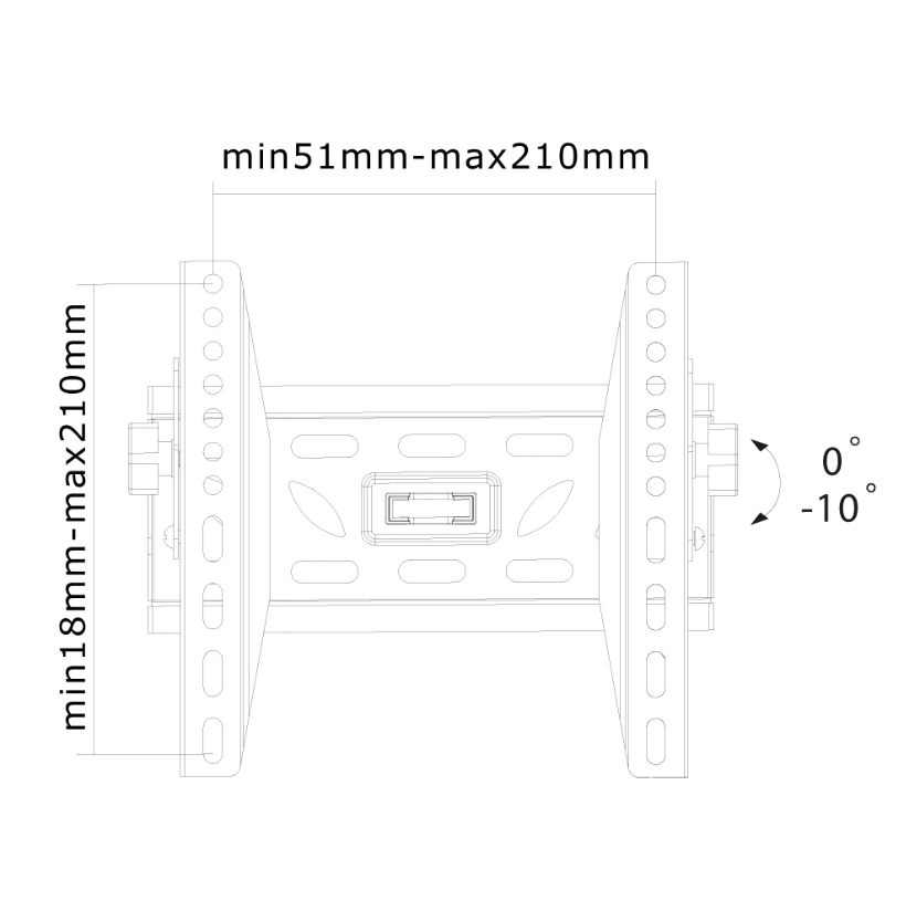 Stand for installation of screen on wall w220 with tilt